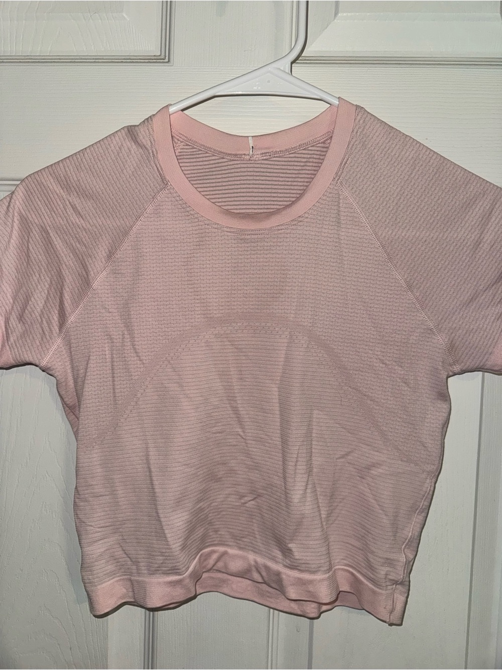 lululemon athletica Pastel Pink Short Sleeve Ribbed Tee